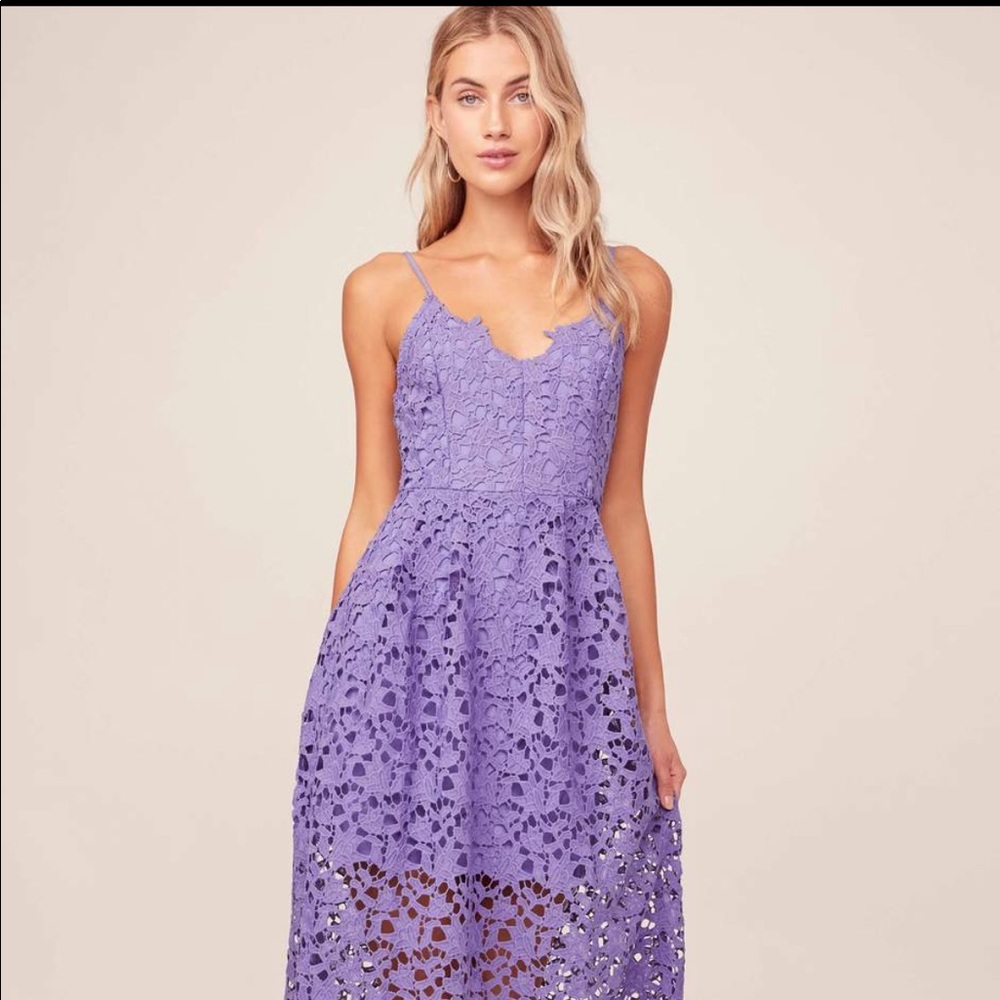 NWT LACE A LINE MIDI DRESS